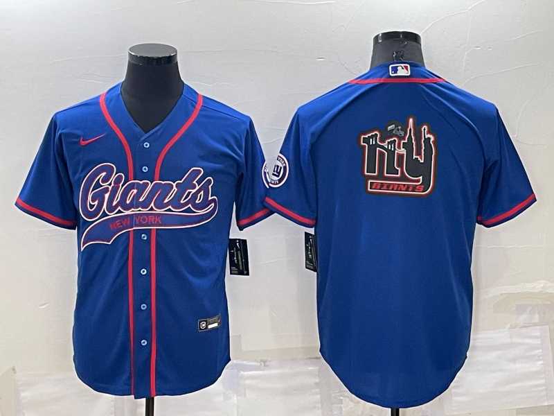 Men's New York Giants Blue Team Big Logo With Patch Cool Base Stitched Baseball Jersey,We sell and wholesale Men's New York Giants Blue Team Big Logo With Patch Cool Base Stitched Baseball Jersey on line form chian!